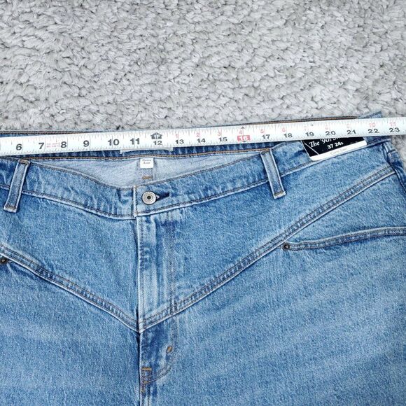 Abercrombie 24 Short 37 Ultra High Rise 90s Straight Curve Love Jeans Blue - Picture 7 of 10